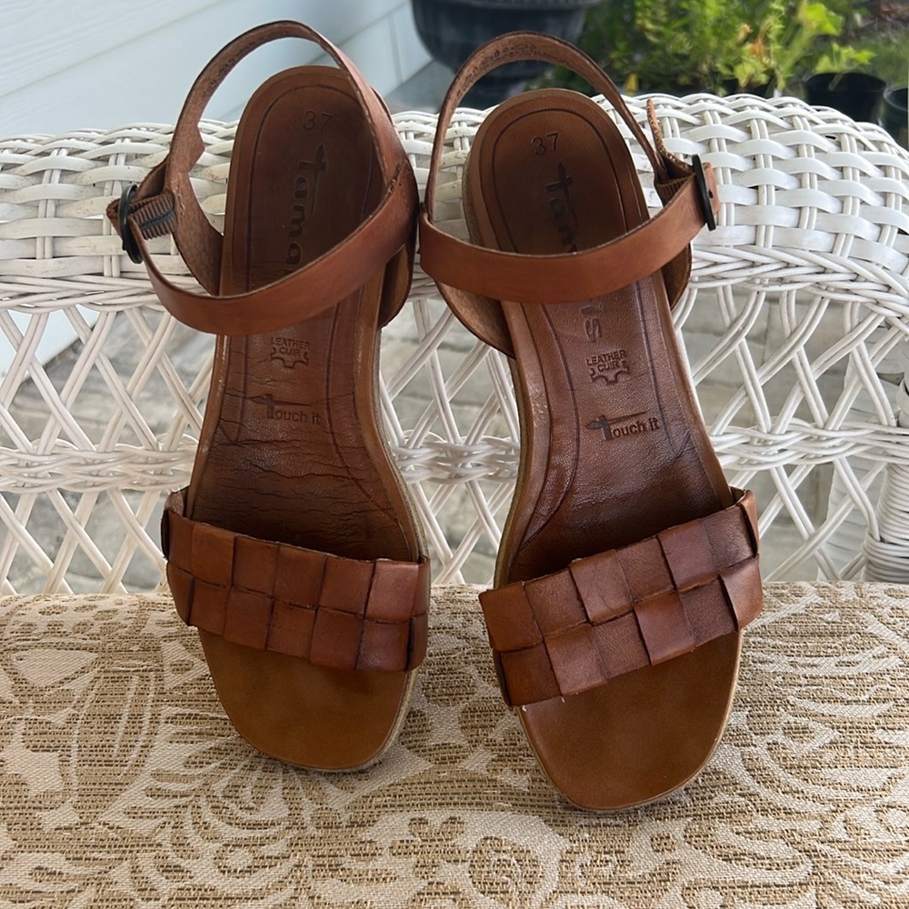 Genuine leather Tamaris sandals with supecomfortable lightly used size 37 (7)